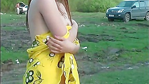 Public outdoor flashing cuties Public outdoor flashing cuties