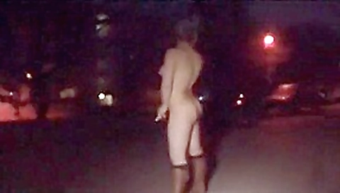 Public Nudity Whore Banged By Three Men