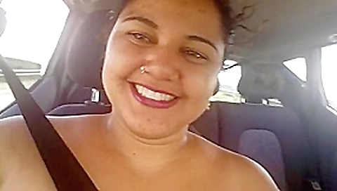 Mary exhibitionism in car on public street