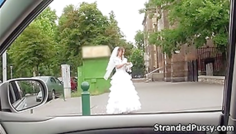 Glamorous bride Amirah sucks a big hard dick and gets pussy fucked