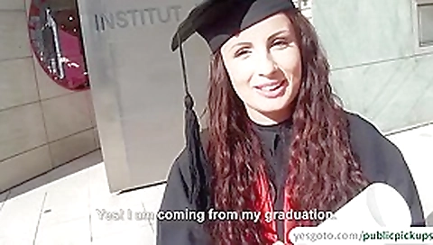 Kerry exposes pussy for money and gets fucked on her graduation day Kerry exposes pussy for money and gets fucked on her graduation day